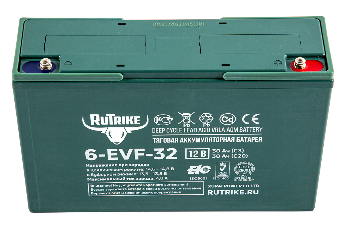  аккумулятор Rutrike 6-EVF-32 - RuTrike