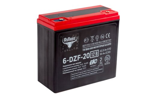 Тяговый аккумулятор RuTrike 6-DZF-20 (12V20A/H C2)