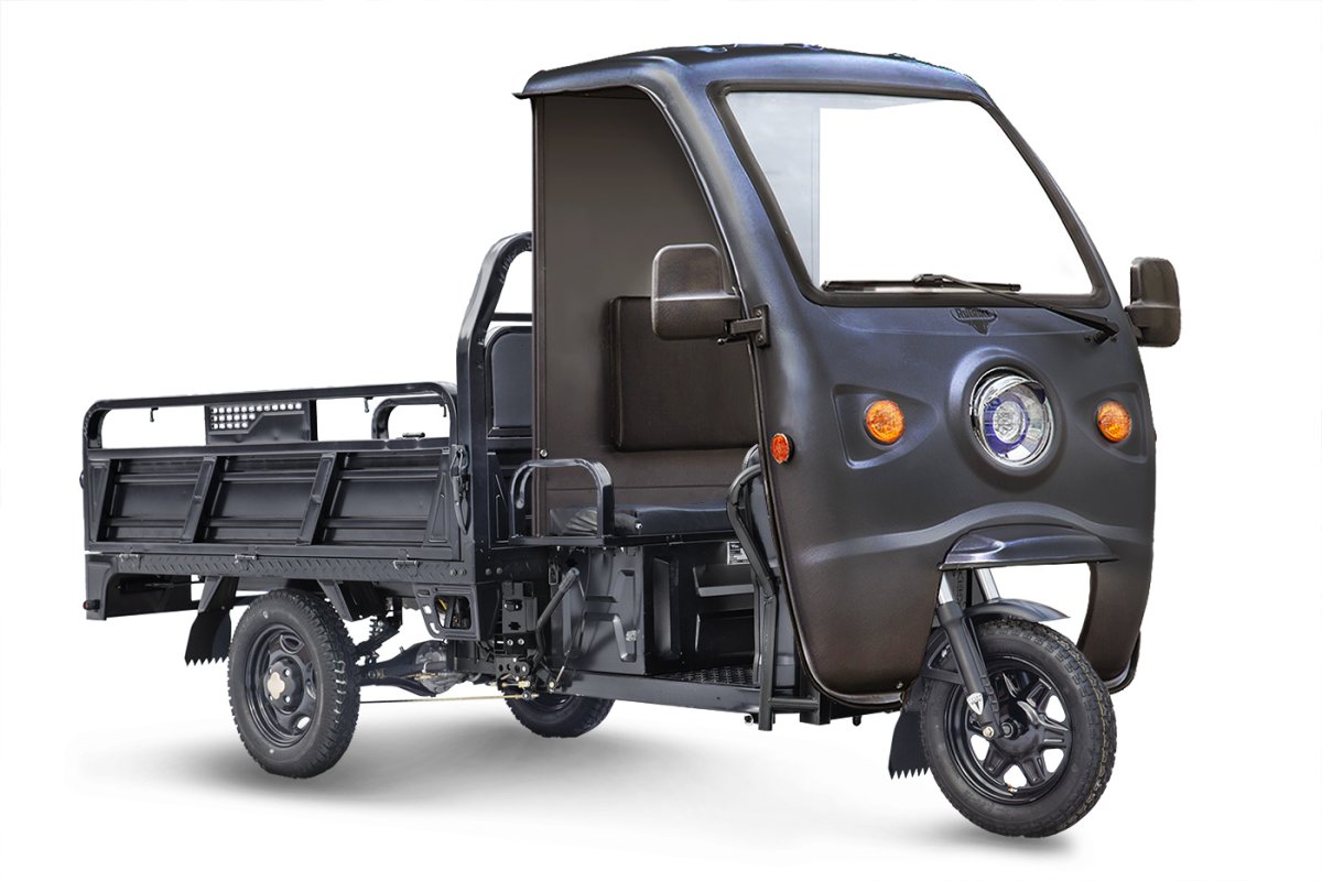 Грузовой электротрицикл Rutrike D4 КАБИНА 1800 60V1200W — Черный