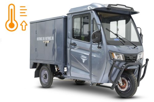Грузовой электротрицикл Rutrike КАРГО Кабина Дуал NEXT обогрев 72V 2000W