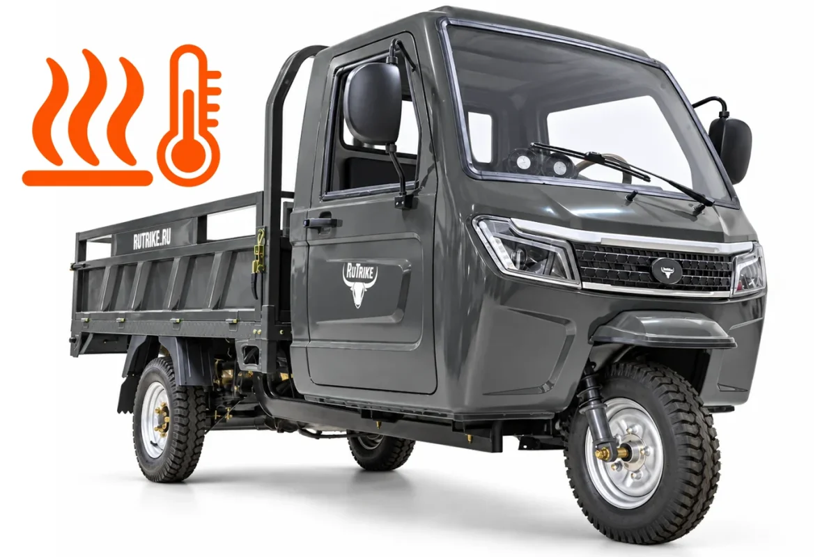 Грузовой электротрицикл Rutrike Фактор NEXT обогрев 2600 60V2000W — Серый