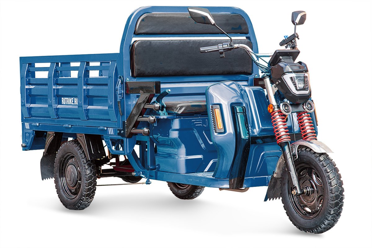 Грузовой электротрицикл Rutrike Антей Pro 1500 60V1200W — темно-синий матовый