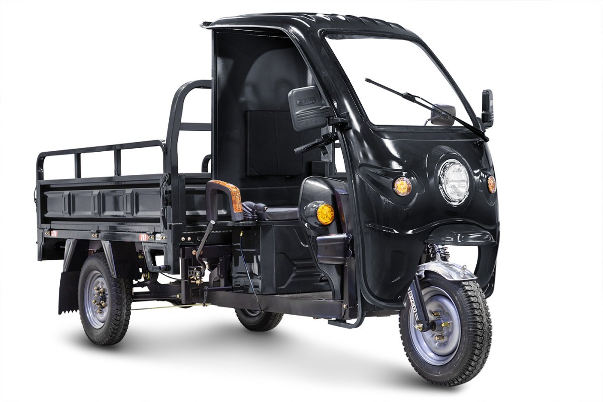 Грузовой электротрицикл Rutrike D4 NEXT КАБИНА 1800 60V1500W — Черный