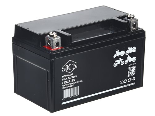 Аккумулятор стартерный для мототехники SKN YTX7A-BS (12V/7Ah/105A) [UTX7A-BS, CT 1207, MT 1207]