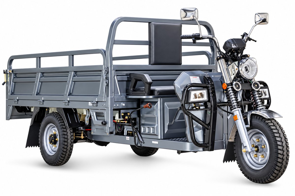 Грузовой электрический трицикл Rutrike Эксперт ПРО Плюс 2200 — Серый