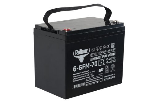 Аккумулятор для ИБП Rutrike 6-GFM-70 (12V75A/H C20)