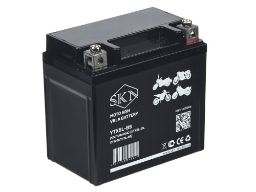 Аккумулятор стартерный для мототехники SKN YTX5L-BS (12V/5Ah/80A) [UTX5L-BS, CT1205, YT5L-BS]