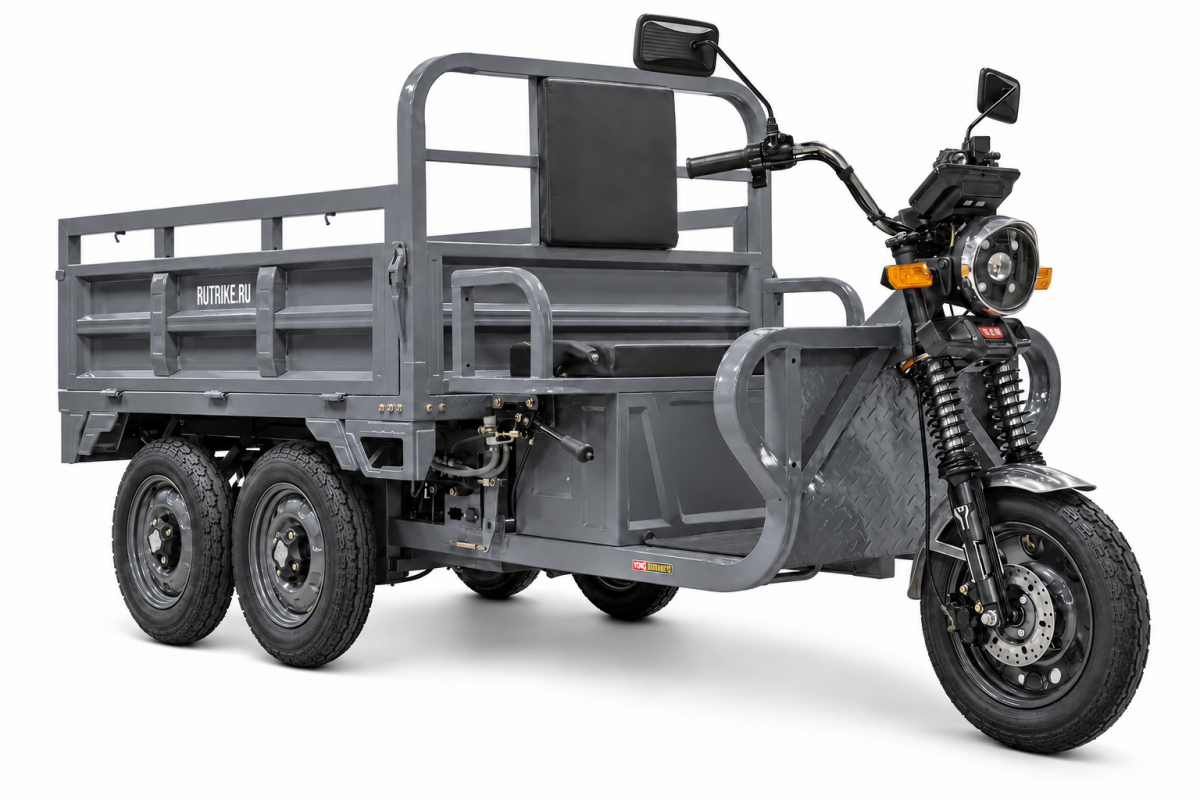 Грузовой электротрицикл Rutrike Каскад 1600 60V1500*2W — Серый