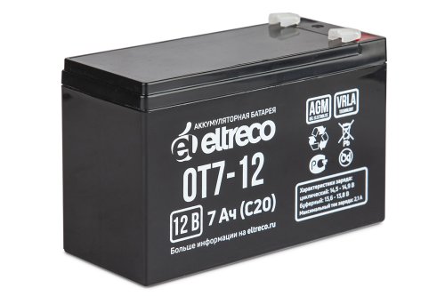 Тяговый аккумулятор ELTRECO OT7-12 (6-F-7) (12V7A/H C20)