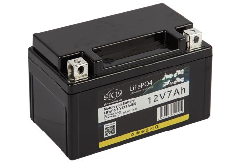 Аккумулятор для мототехники SKN LiFePO4 YTX7A-BS (12V/7Ah/105A) [UTX7A-BS, CT 1207, MT 1207] купить в Москве с доставкой по всей России