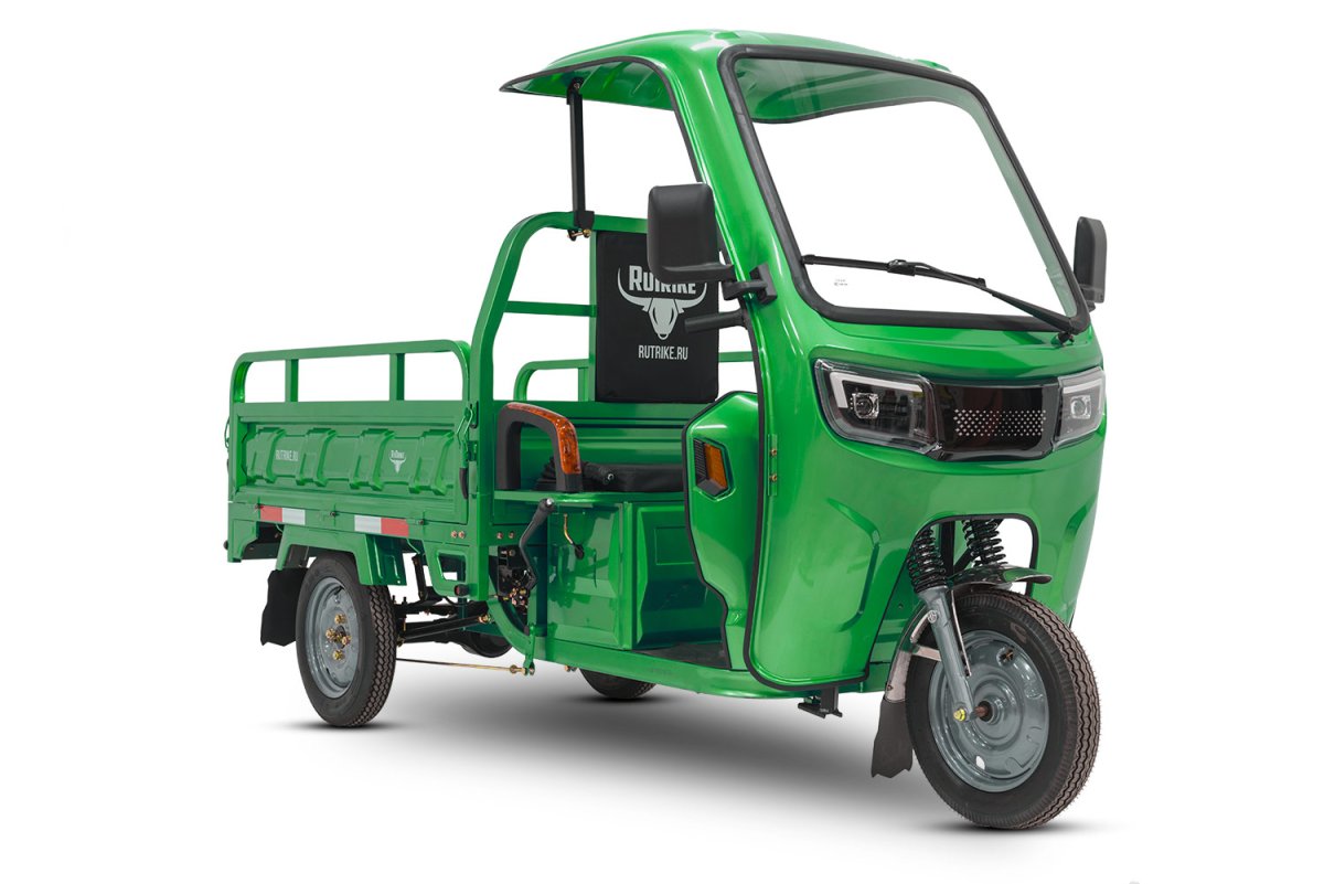 Грузовой электротрицикл Rutrike Глобус NEXT 1500 60V1200W — темно-зеленый