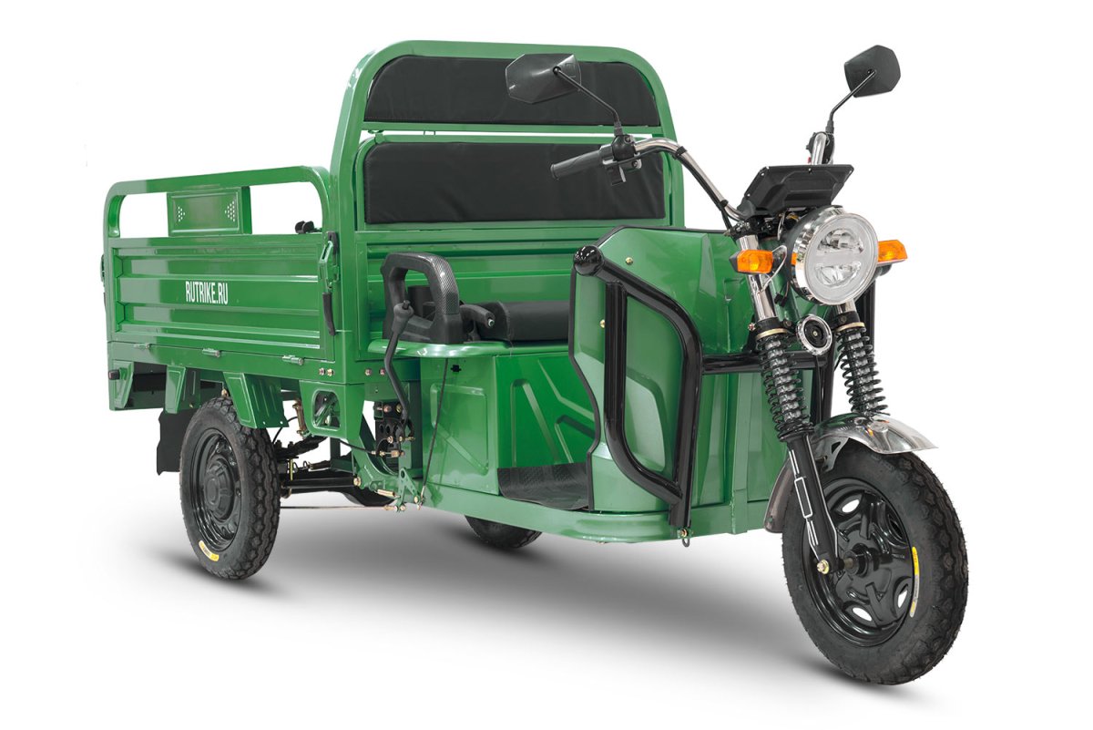 Грузовой электротрицикл Rutrike Вектор 1500 60V1200W — Зеленый