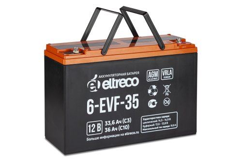 Тяговый аккумулятор ELTRECO 6-EVF-35 (12V35A/H C3)