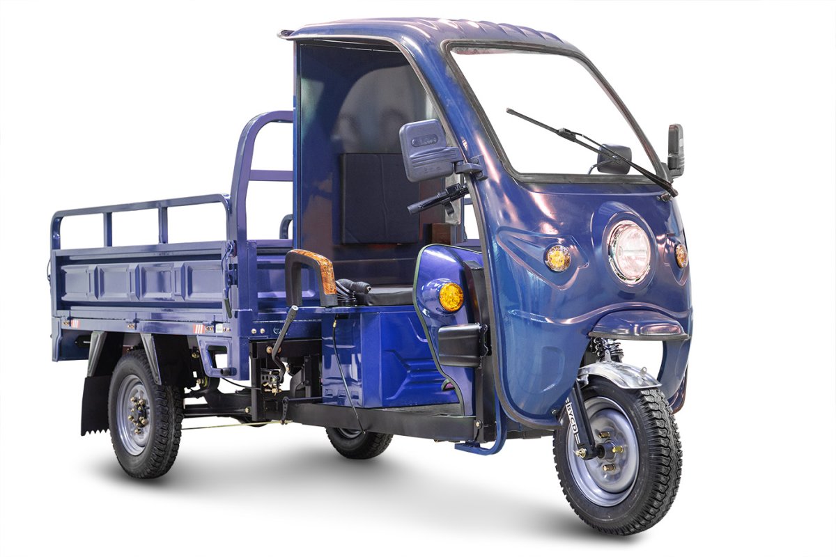 Грузовой электротрицикл Rutrike D4 NEXT КАБИНА 1800 60V1500W — Синий