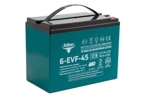 Тяговый аккумулятор RuTrike 6-EVF-45 (12V45A/H C3)