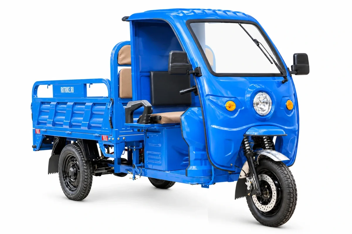 Грузовой электротрицикл Rutrike Дукат NEXT КАБИНА 1500 72V1500W — Синий